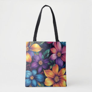 Colourful Floral Bouquet Tote Bag