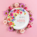 Colourful Floral Bridal Shower Paper Plates<br><div class="desc">Capture the essence of elegance with our Colourful Floral Bridal Shower Paper Plates. This exquisite invitation boasts vibrant hues and intricate floral designs, creating a visually stunning masterpiece. The watercolor technique adds a touch of artistry and sophistication, setting the tone for a chic and stylish bridal shower. Each petal and...</div>