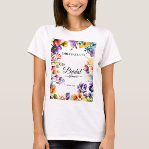 Colourful Floral Bridal shower T-Shirt