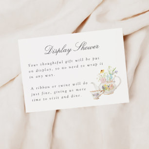 Colourful Floral Bridal Tea Party Enclosure Card