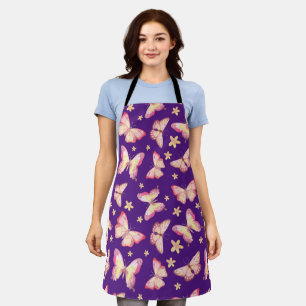 Colourful Floral Butterfly Apron