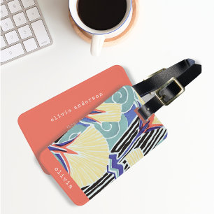 Colourful Floral by E.A. Séguy Personalised Luggage Tag