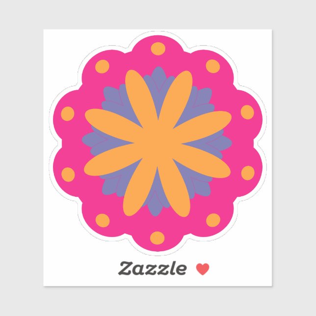 colourful floral circle shapes (Sheet)