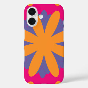 colourful floral circle shapes iPhone 16 case