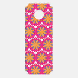 colourful floral circle shapes door hanger