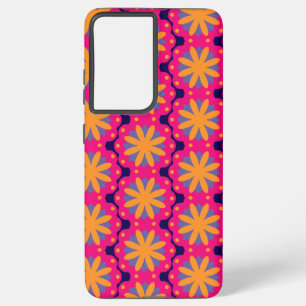 colourful floral circle shapes samsung galaxy case