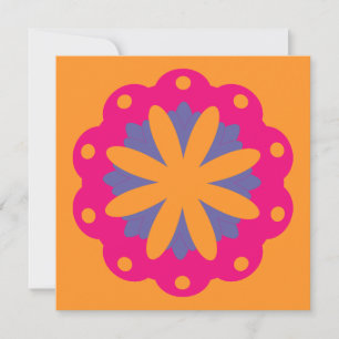 colourful floral circle shapes save the date