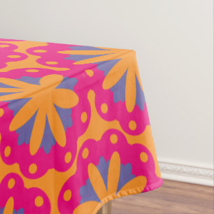 colourful floral circle shapes tablecloth