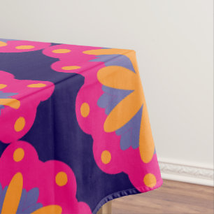 colourful floral circle shapes tablecloth