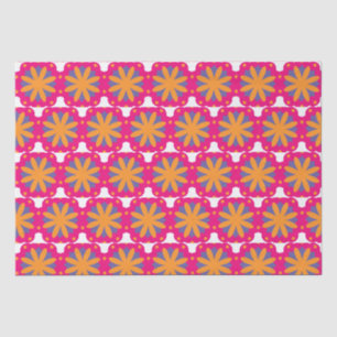 colourful floral circle shapes tissue paper