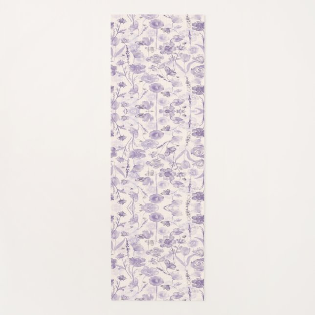 Colourful Floral Collage Yoga Mat (Front)