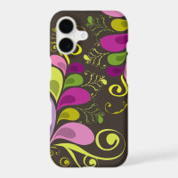 Colourful Floral Deco Leaves Nature Art Deco Chic