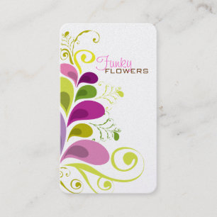 Colourful Floral Deco Leaves Nature Profile Card