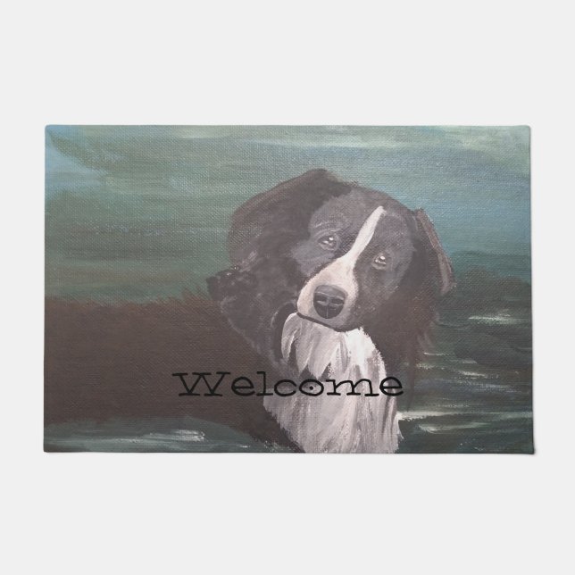 Colourful floral design doormat (Front)