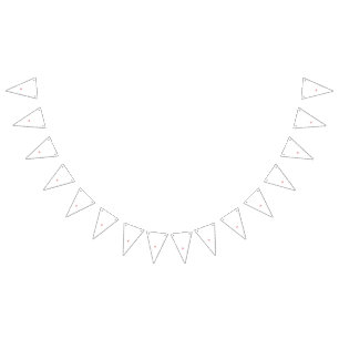 Colourful floral design featuring pink and red ros bunting