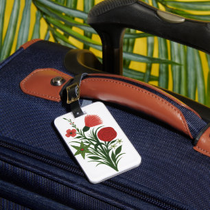 Colourful Floral Design Luggage Tag