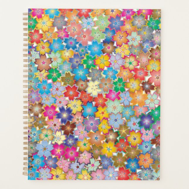 Colourful Floral Design Planner/Organiser Planner (Front)