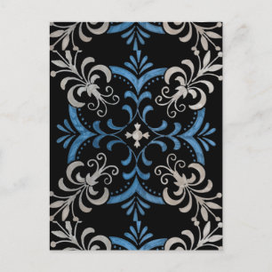 Colourful floral design  postcard