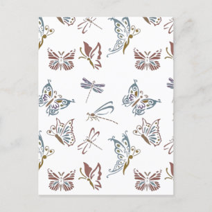 Colourful floral design  postcard