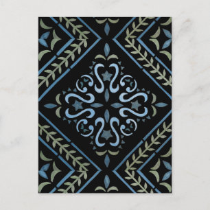 Colourful floral design  postcard