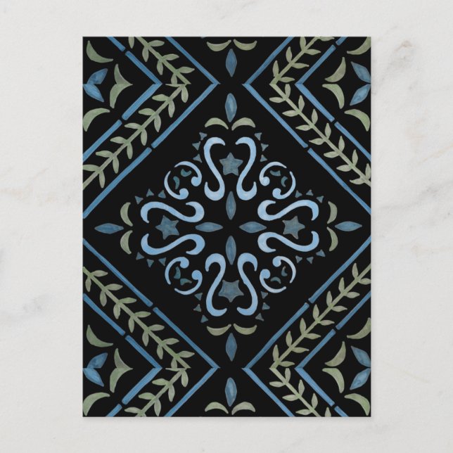 Colourful floral design  postcard (Front)