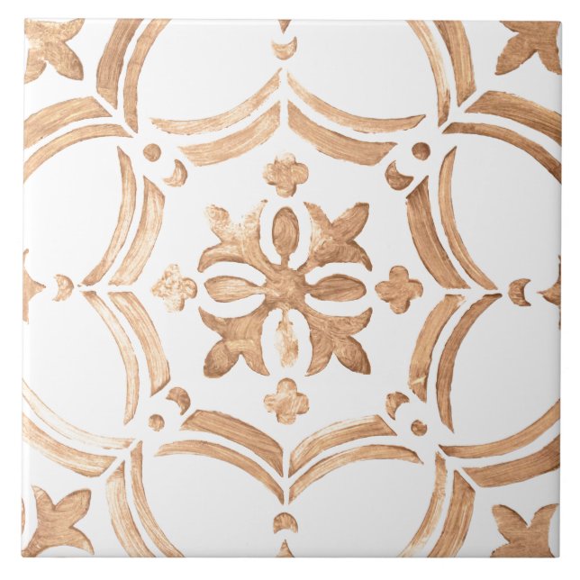 Colourful floral design tile (Front)