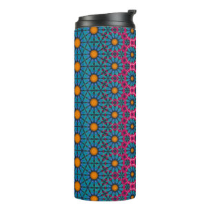 Colourful Floral Design Travel Mug
