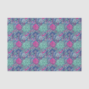 Colourful Floral Doodle Pattern Tissue Paper