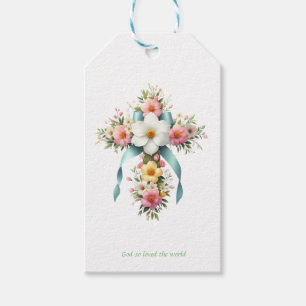 Colourful Floral Easter/Spring Cross Gift Tags