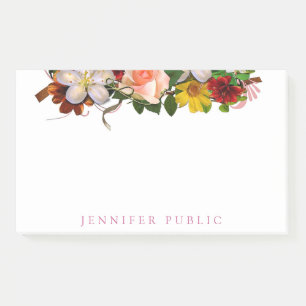 Colourful Floral Elegant Modern Watercolor Templat Post-it Notes