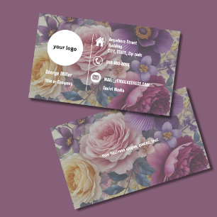 colourful floral elegant Professional logo Business Card