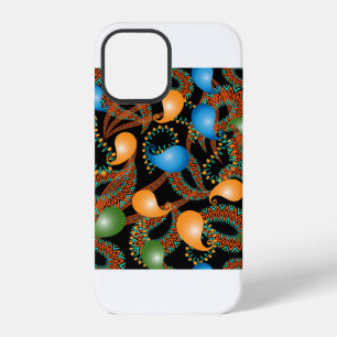 Colourful floral ethnic 3d Paisley seamless patter iPhone 12 Case