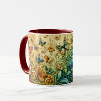Colourful Floral Fantasy Art Mug | Whimsical Natur