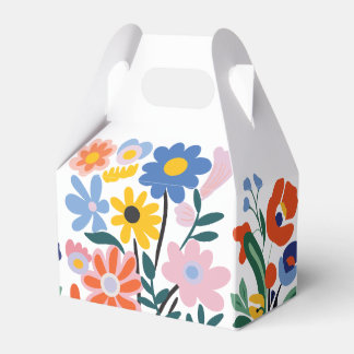 Colourful Floral Favour Box: Beautiful Bouquets Favour Box