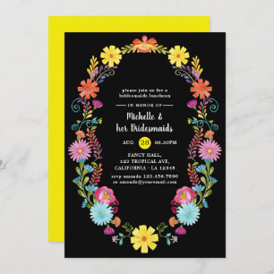 Colourful Floral Fiesta Bridesmaids Luncheon Invitation