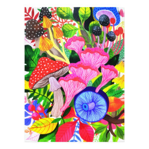 Colourful Floral Forest Botanical Photo Print