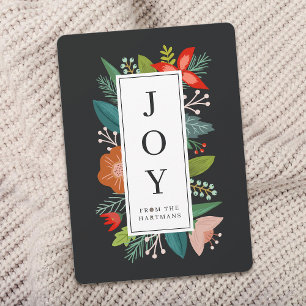 Colourful Floral Frame   Joy   Holiday