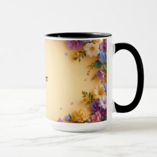 Colourful Floral Frame Mug