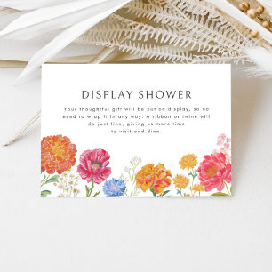 Colourful Floral Garden Display Shower Enclosure Card