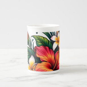 Colourful Floral Garden Flower Design Bone China Mug