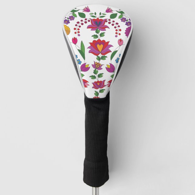 Colourful Floral Golf Head Cover (Front)