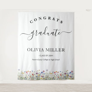 colourful floral Graduation Backdrop decor Tapestry
