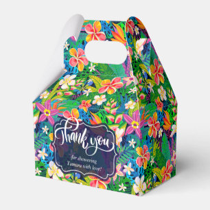 Colourful Floral Hawaiian Luau Party Favour Box