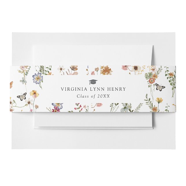 Colourful Floral Invitation Belly Band (Colorful Floral Invitation Belly Band by Painted Paperie
)