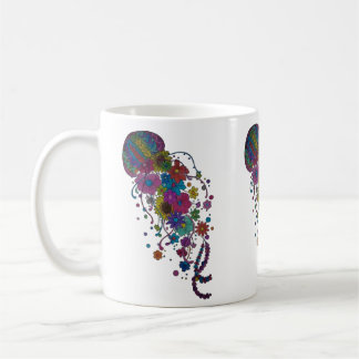Colourful Floral Jellyfish Mandala Mug