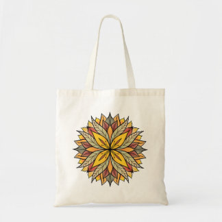 Colourful Floral Mandala Abstract Flower Tote Bag