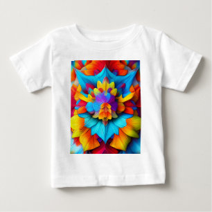 Colourful Floral Mandala Design  Baby T-Shirt