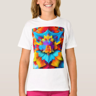 Colourful Floral Mandala Design T-Shirt