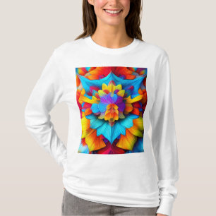 Colourful Floral Mandala Design T-Shirt