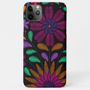 Colourful Floral Mexican Embroidery Background iPhone 11 Pro Max Case